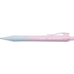 Faber-Castell Daily Ball Flow Edition Blushing Sky Stylo à Bille Rétractable XB - Design Attrayant - Encre Bleue Indélébile