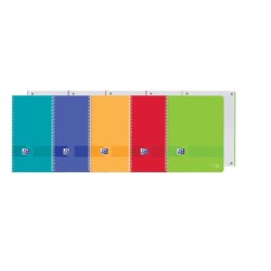 Oxford Live&Go Europeanbook 1 Couverture en Plastique A4+ 5x5 - Format A4+ - 80 Feuilles - Coloris Assortis