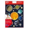 Apli Gomets Tematicos Sistema Solar - 240 Gomets en 12 Hojas - Adhesivo Removible - Ideal para Aprendizaje Visual y Habilidades