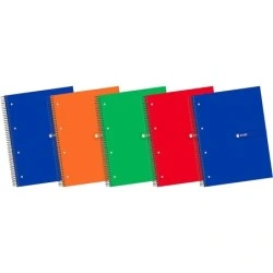Enri Plus Cuaderno Espiral Formato A4+ Cuadriculado 5x5mm - 120 Hojas + 40 Gratis Microperforadas - Cubierta Extradura
