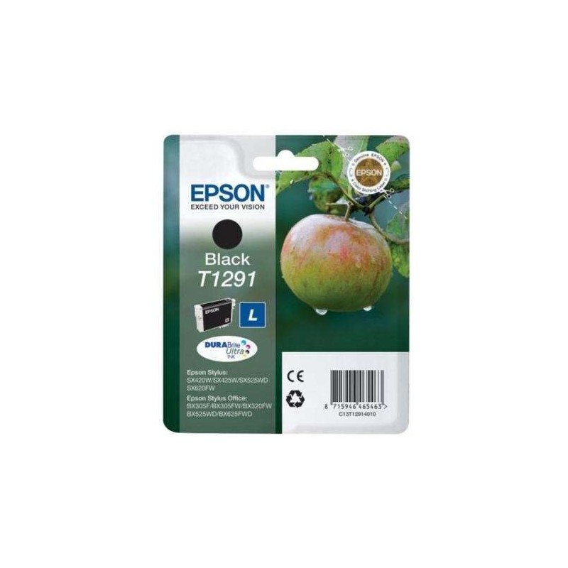Epson T1291 Black Ink Cartridge Original - C13T12914012