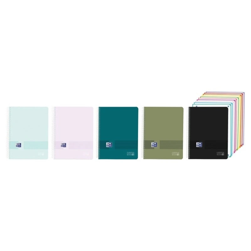 Oxford Live and Go Spiral Notebook - A4+ Format - 200 Sheets - 5x5mm Grid - Plastic Cover - Ink Bleed-Through Resistant - Text