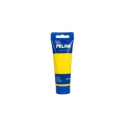 Milan Tube de Peinture Acrylique 75ml - Pigments de Haute Qualité - Mélangeable - Couleur Jaune