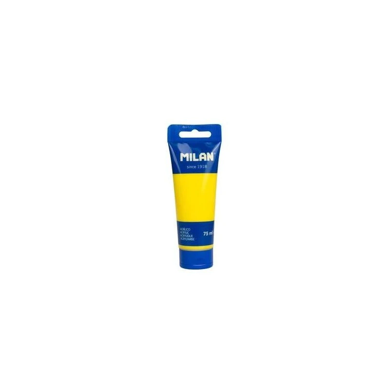 Milan Tube de Peinture Acrylique 75ml - Pigments de Haute Qualité - Mélangeable - Couleur Jaune