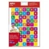 Apli Gomets Tematicos Letras - 12 Hojas (840 Gomets) - Adhesivo Removible - Ideal para Aprendizaje de Lectura y Escritura