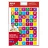Apli Gommettes Thématiques Lettres - 12 Feuilles (840 Gommettes) - Adhésif Repositionnable - Idéal pour l'Apprentissage de la
