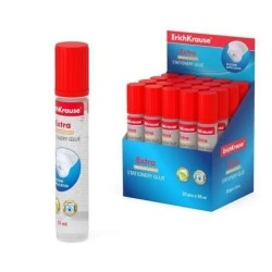Erichkrause Extra Pegamento Liquido 55ml - Con aplicador de Silicona Suave - Alta Capacidad Adhesiva - No Toxico - Resistente