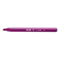 Milan Junior Surligneur Fluorescent - Pointe Biseautée 1 - 4mm - Couleur Rose