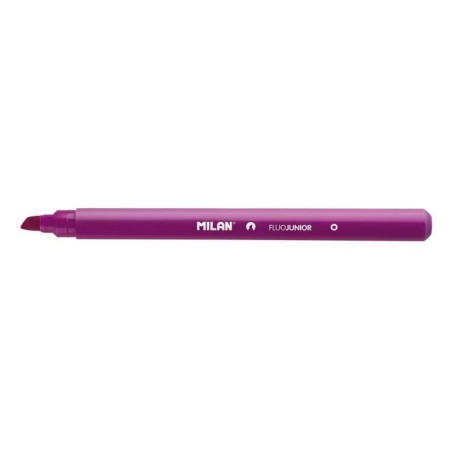 Milan Junior Surligneur Fluorescent - Pointe Biseautée 1 - 4mm - Couleur Rose