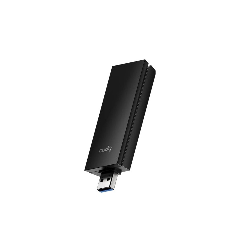 Cudy AX5400 Adaptateur USB 3.0 Tri-Bande - Wi-Fi 7 Haut Gain - Vitesse jusqu'à 2882Mbps - 29.9x13.2x88.8mm - Couleur Noir