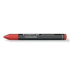 Staedtler Lumocolor Permanent Omnigraph 236 Hexagonal Permanent Wax Crayon - Water Resistant - Approx. 12mm Diameter - Red