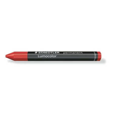 Staedtler Lumocolor Permanent Omnigraph 236 Cera Permanente Hexagonal - Resistente al Agua - Diametro 12mm Aprox - Color Rojo