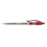 Milan P1 Stylo à Bille Rétractable - Pointe Ronde 1mm - Corps Transparent - Coloris Rouge