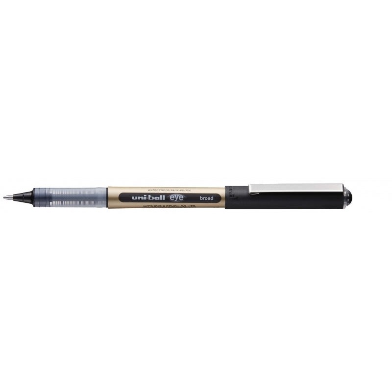 Uni-ball UB-150-10 Eye Broad Esferográfica de Tinta Líquida - Ponta de Esfera 1mm - Tinta Resistente à Água e à Luz - Sistema
