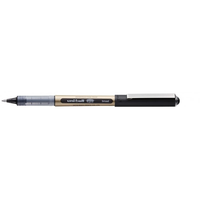 Uni-ball UB-150-10 Eye Broad Esferográfica de Tinta Líquida - Ponta de Esfera 1mm - Tinta Resistente à Água e à Luz - Sistema
