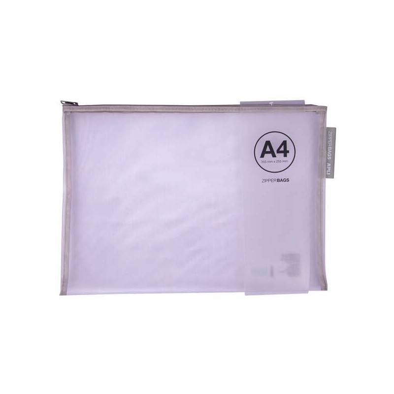 Apli Sobres Porta-Todo Nylon Transpirable A4 - Tacto Agradable, Portatiles, Resistentes y Duraderos - Ideal para Documentos