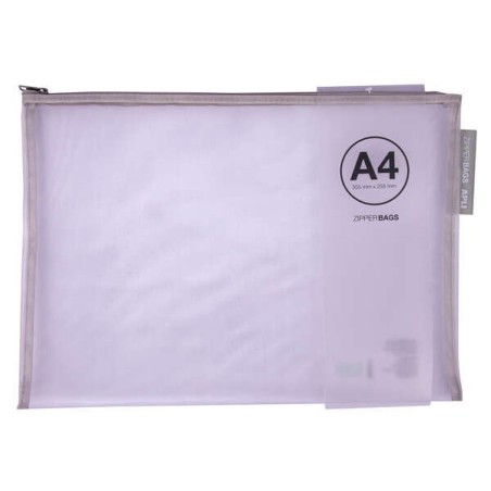 Apli Enveloppes Porte-Tout en Nylon Respirant A4 - Toucher Agréable, Portables, Résistantes et Durables - Idéales pour