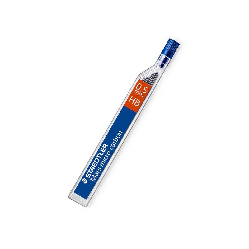 Staedtler Mars Micro Mines pour Porte-mines 0.5mm HB - Solides et Durables - Sans PVC - Adaptées à la Plupart des Porte-mines