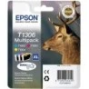Epson T1306 Pack of 3 Original Ink Cartridges - Cyan, Magenta, Yellow - C13T13064012