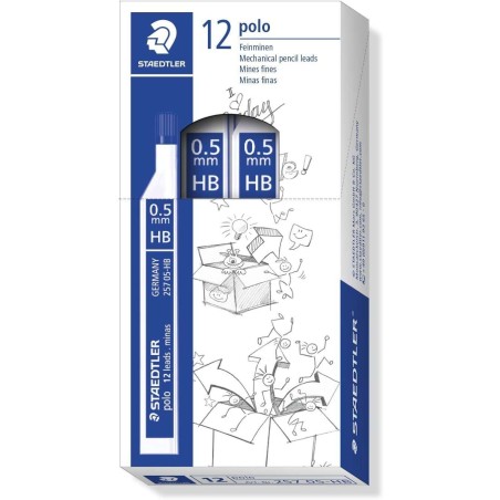 Staedtler Polo 257 Tube of Graphite Leads - HB Grade - 0.5mm Line