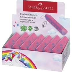 Faber-Castell Unicórnio Borracha sem PVC - Forma Triangular Ergonómica - Sem Resíduos - Apagamento Limpo e Fácil