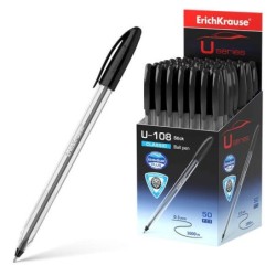 Erichkrause U-108 Boligrafo Clasico - Punta de Bola 1.0mm - Trazo de 0.3mm - Tapa Ventilada - Ultra Glide Technology - Color