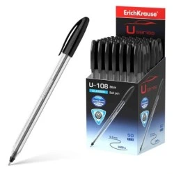 Erichkrause U-108 Boligrafo Clasico - Punta de Bola 1.0mm - Trazo de 0.3mm - Tapa Ventilada - Ultra Glide Technology - Color