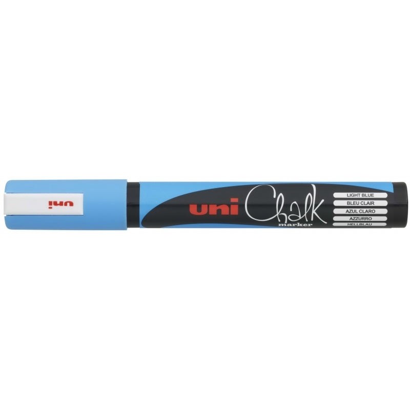 Uni-ball PWE-5M Marcador de Tiza Liquida - Punta Conica 1.8-2.5mm - Borrado en Humedo - Resistente a la Lluvia - Ideal para