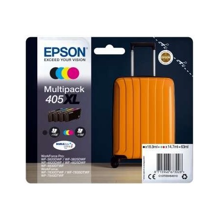 Epson 405XL Pack de 4 Cartouches d'Encre Originales - C13T05H64010
