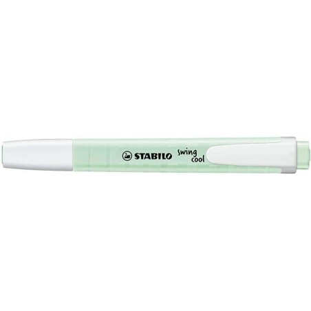 Stabilo Swing Cool Pastel Highlighter - Flat Body - Chisel Tip - Line Width between 1 and 4mm - Water-Based Ink - Hint of Mint