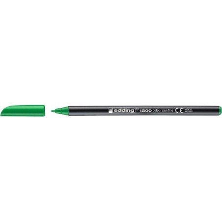 Edding 1200 Marqueur - Pointe Ronde - Trait 1mm - Encre à Base d'Eau - Couleur Vert Néon