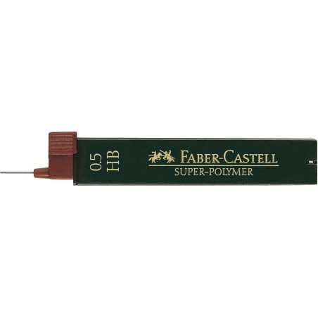 Faber-Castell 9065 Pack de 12 Minas Super-Polymer para Lapiseira 0.5 HB - Resistentes e Suaves