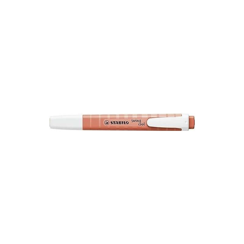 Stabilo Swing Cool Pastel Surligneur Fluorescent - Corps Plat - Pointe Biseautee - Trace entre 1 et 4mm - Encre a Base d'Eau