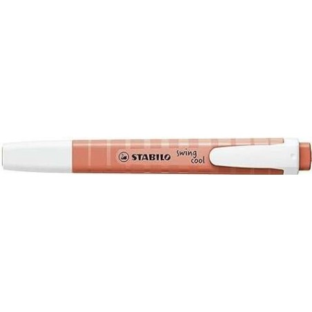 Stabilo Swing Cool Pastel Highlighter - Flat Barrel - Chisel Tip - Line between 1 and 4mm - Water-Based Ink - Honeyed Coral