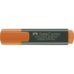 Faber-Castell Textliner 48 Highlighter Marker - Chisel Tip - 1.2mm to 5mm Line Width - Water-Based Ink - Orange
