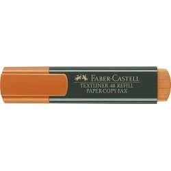 Faber-Castell Textliner 48 Highlighter Marker - Chisel Tip - 1.2mm to 5mm Line Width - Water-Based Ink - Orange