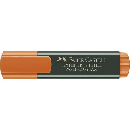 Faber-Castell Textliner 48 Highlighter Marker - Chisel Tip - 1.2mm to 5mm Line Width - Water-Based Ink - Orange