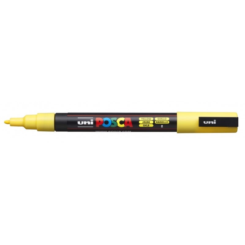 Posca PC-3M Marcador de Pintura - Base al Agua - Punta Conica de 0.9-1.3mm - No Permanente - Resistente a la Luz - Inodoro
