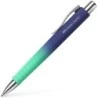 Faber-Castell Poly Ball Flow Edition Buzzing Blue Retractable Ballpoint Pen XB - Ergonomic Triangular Shape - Soft Touch