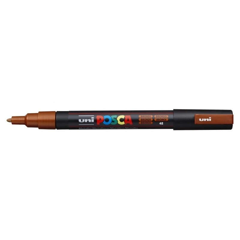 Posca PC-3M Paint Marker - Conical Tip 0.9-1.3mm - Water-Based Ink - Light Resistant - Non-Permanent - Bronze