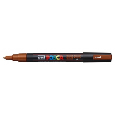 Posca PC-3M Paint Marker - Conical Tip 0.9-1.3mm - Water-Based Ink - Light Resistant - Non-Permanent - Bronze