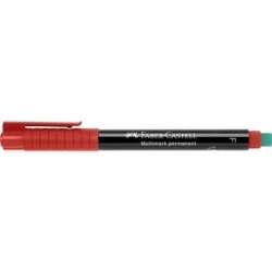 Faber-Castell Multimark Marqueur Permanent - Largeur de Trait 0.6mm - Gomme Intégrée - Résistant à la Lumière et à l'Eau