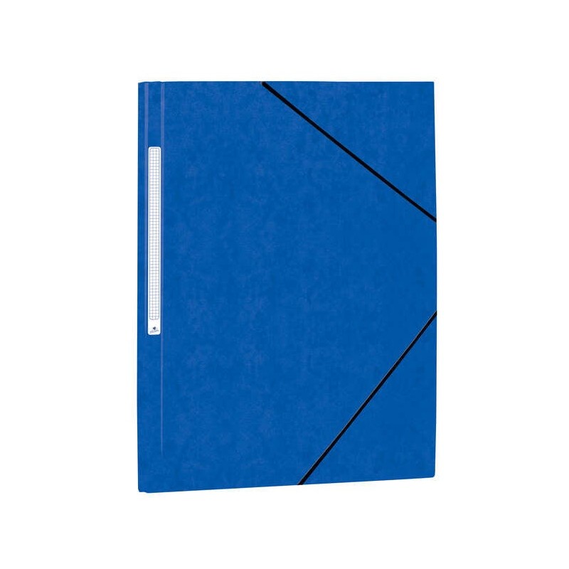 Mariola Simil Prespan Card Folder with Spine Label Folio 500gsm - Dimensions 34x25cm - Elastic Band Closure - Blue