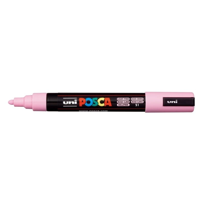 Posca PC-5M Paint Marker - Bullet Tip 1.8-2.5mm - Water-Based Ink - Light Resistant - Light Pink