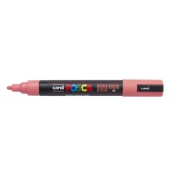 Posca PC-5M Marcador de Pintura - À Base de Água - Ponta de Bala 1,8-2,5mm - Resistente à Luz - Cor Rosa Coral