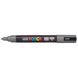 Posca PC-5M Marqueur Peinture - Pointe Ogive 1.8-2.5mm - Encre à Base d'Eau - Résistant à la Lumière - Couleur Gris Profond