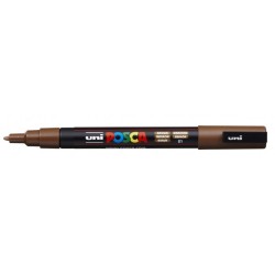 Posca PC-3M Paint Marker - Conical Polyester Tip 0.9-1.3mm - Water-Based Ink - Light Resistant - Brown