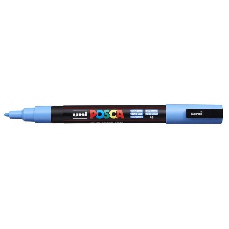 Posca PC-3M Marqueur Peinture - Pointe Conique 0.9-1.3mm - Encre à Base d'Eau - Résistant à la Lumière - Non Permanent