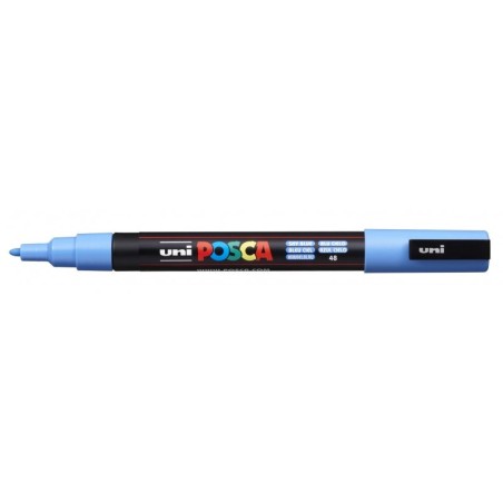 Posca PC-3M Paint Marker - Conical Tip 0.9-1.3mm - Water-Based Ink - Light Resistant - Non-Permanent - Sky Blue