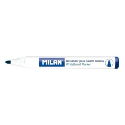 Milan Whiteboard Markers with Round Tip - 4.7 mm Tip - Alcohol-Based Ink - Dry Erase - Blue